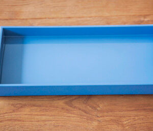 Narrow, rectangular lacquer tray, various colors